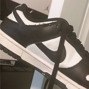 Black and white panda dunks